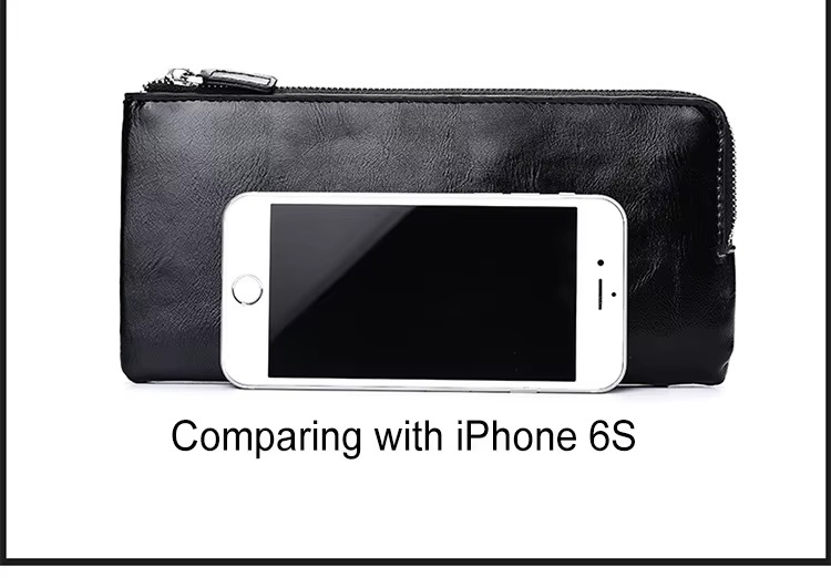 👜 Portefeuille Long Ultra‑Fin (avec poche iPhone)